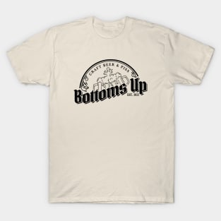 Bottoms Up (Black Logo) T-Shirt